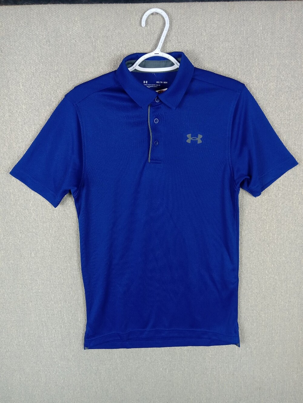 Under Armour UA Tech Polo Mens XS Royal Blue Loose Fit Golf Performance Athletic